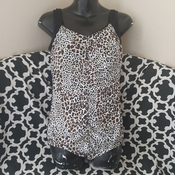 VTG Animal Print Swimsuit Cheetah Leopard 10 - Picture 2 of 8